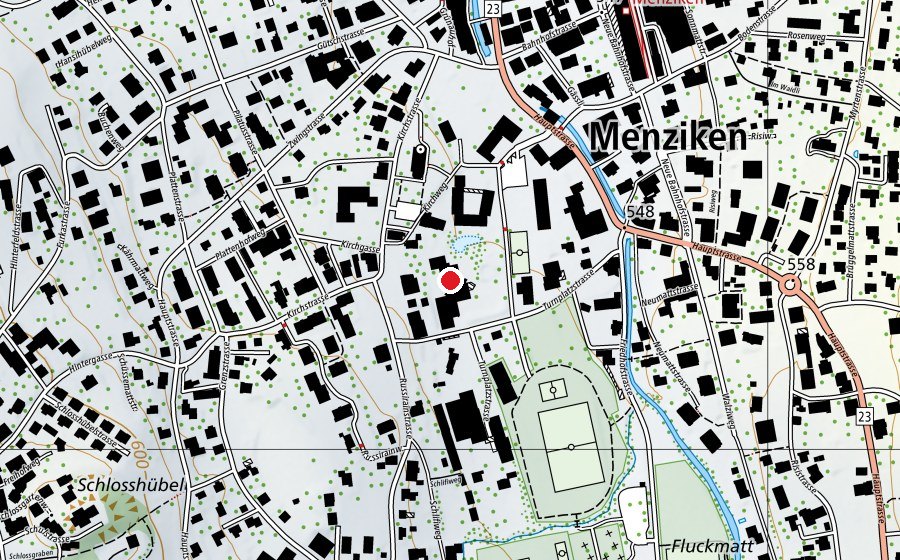 Mappa con la posizione di Schulhaus Menzo (Scuola)