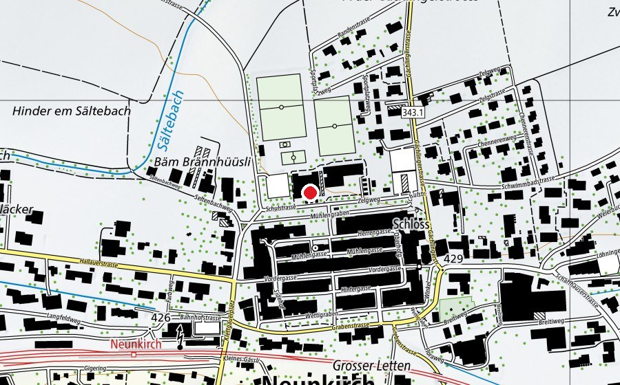 Mappa con la posizione di Schulhaus Neunkirch (Scuola)