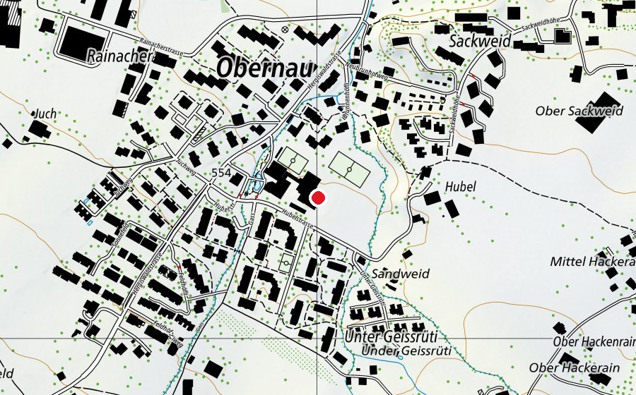 Map showing the location of Schulhaus Obernau 2 (School)