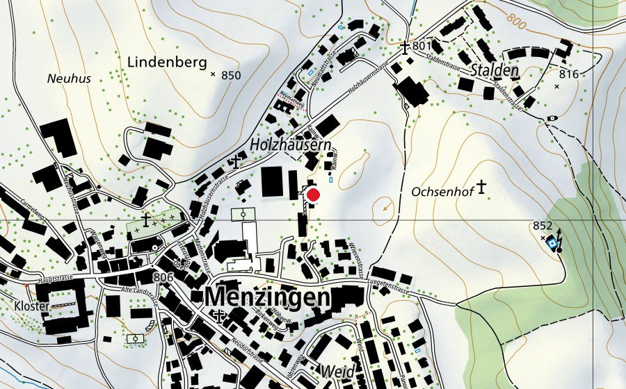 Carte indiquant l’emplacement de Schulhaus Ochsenmatt 1 (École)