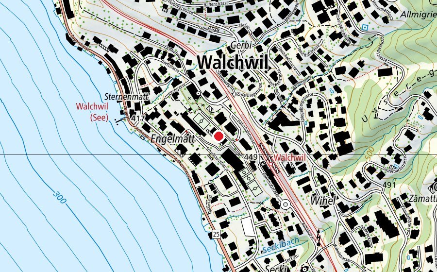 Carte indiquant l’emplacement de Schulhaus Oeltrotten (École)