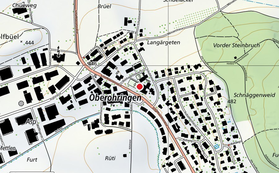 Map showing the location of Schulhaus Ohringen (School)