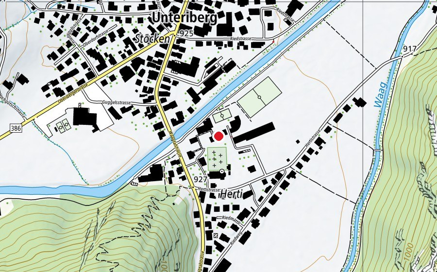 Map showing the location of Schulhaus Primarschule Herti (School)