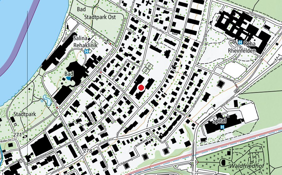 Map showing the location of Schulhaus Robersten (School)