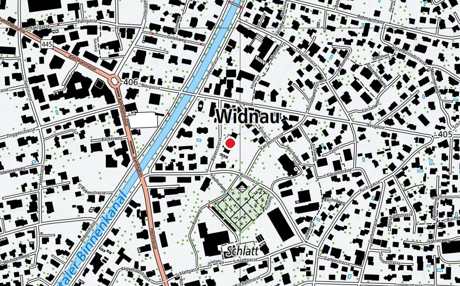 Carte indiquant l’emplacement de Schulhaus Rüti (École)