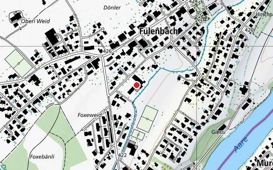 Map showing the location of Schulhaus Salzmatt (School)