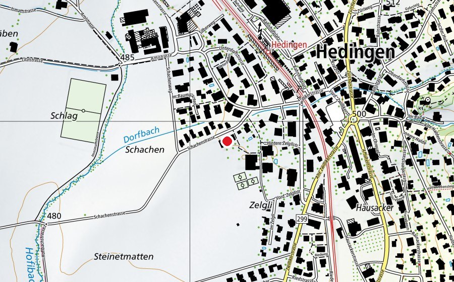 Carte indiquant l’emplacement de Schulhaus Schachen Gamma (École)