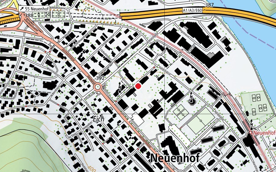 Map showing the location of Schulhaus Schibler (School)