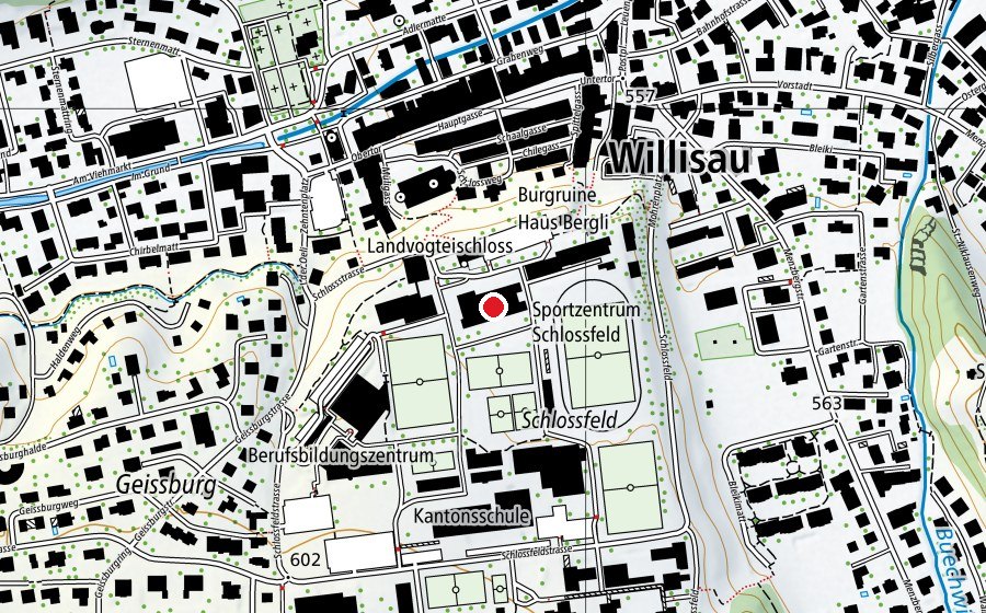 Mappa con la posizione di Schulhaus Schloss 2 (Scuola)