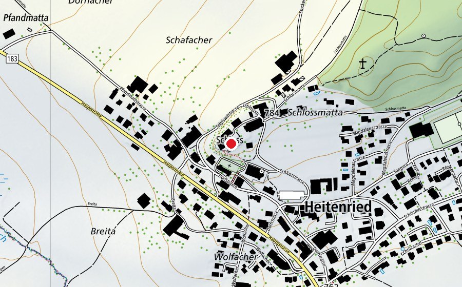 Mappa con la posizione di Schulhaus Schloss (Scuola)