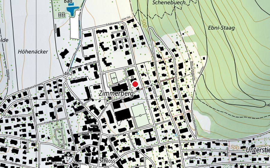 Mappa con la posizione di Schulhaus Schützeweg 1 (Primar Unterstufe) (Scuola)