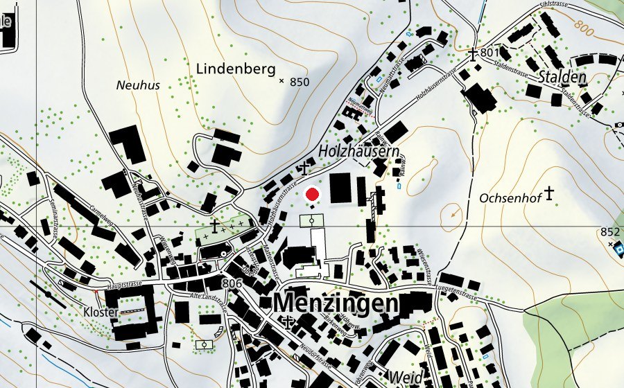 Mappa con la posizione di Schulhaus Sonnengrund (Scuola)