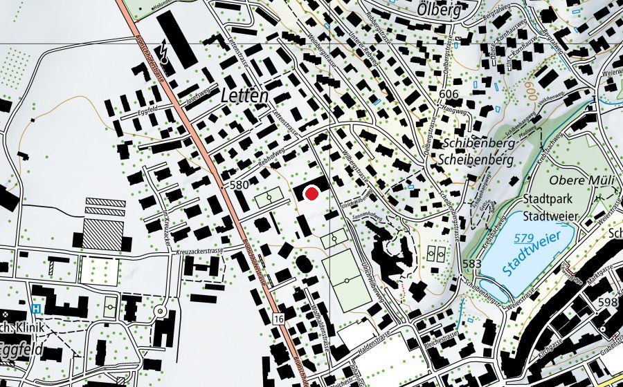 Mappa con la posizione di Schulhaus Sonnenhof (Scuola)