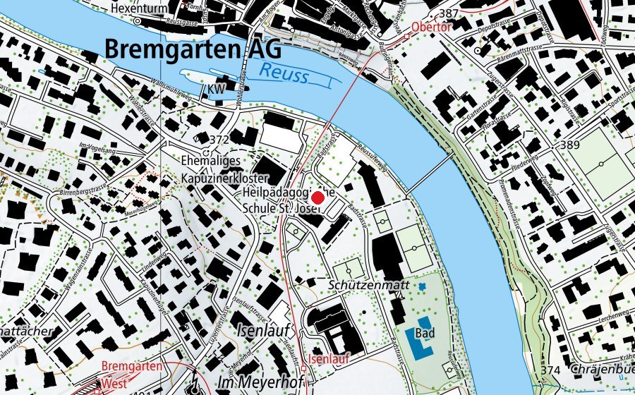 Mappa con la posizione di Schulhaus St. Josef (Scuola)