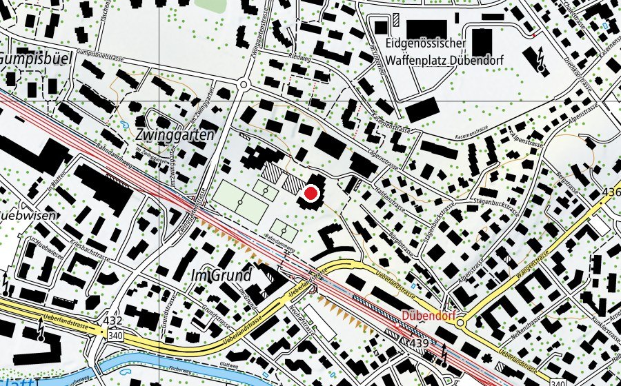 Mappa con la posizione di Schulhaus Stägenbuck Primar (Scuola)