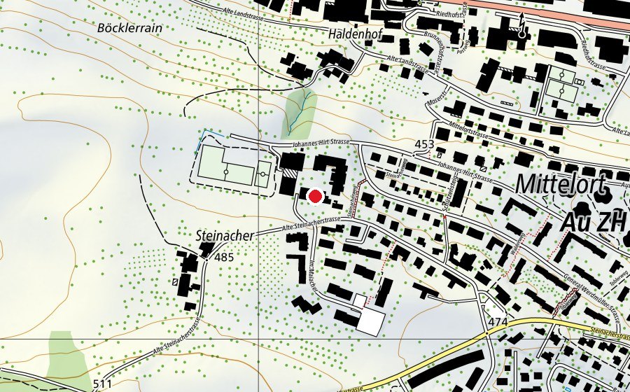 Mappa con la posizione di Schulhaus Steinacher 2 (Primar) (Scuola)