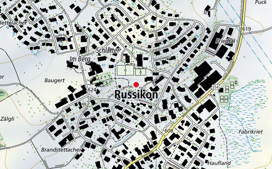 Carte indiquant l’emplacement de Schulhaus Sunneberg 1 (École)