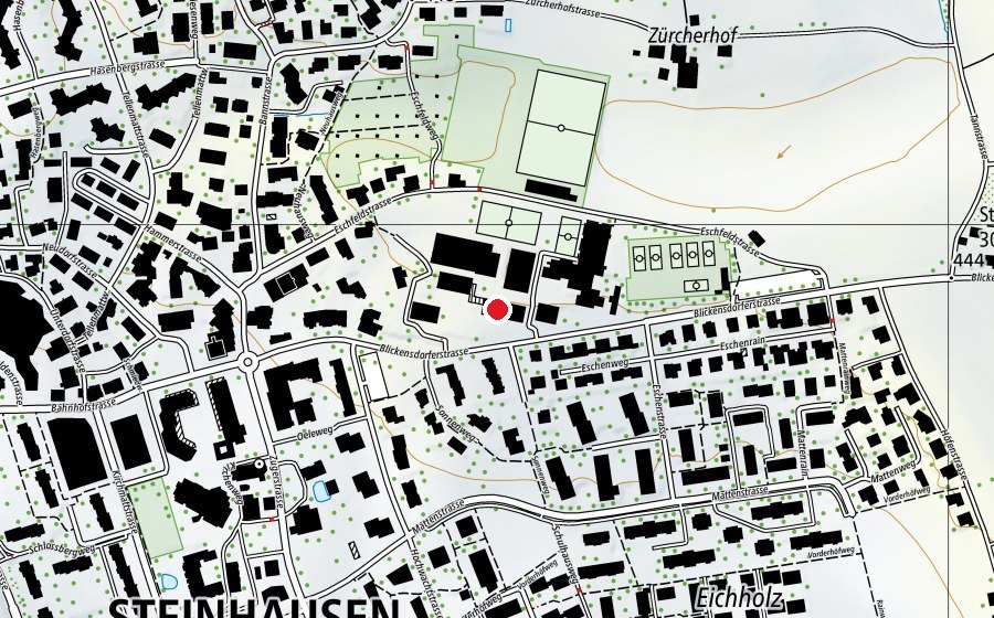 Map showing the location of Schulhaus Sunnegrund 2 (School)