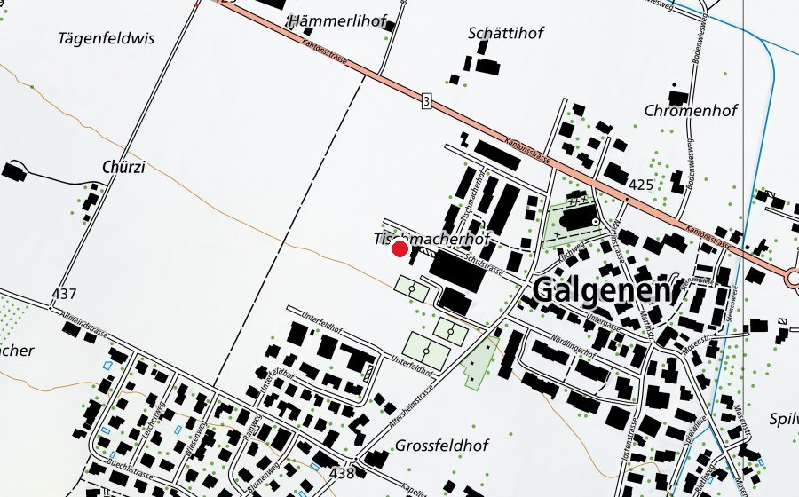 Mappa con la posizione di Schulhaus Tischmacherhof (Scuola)
