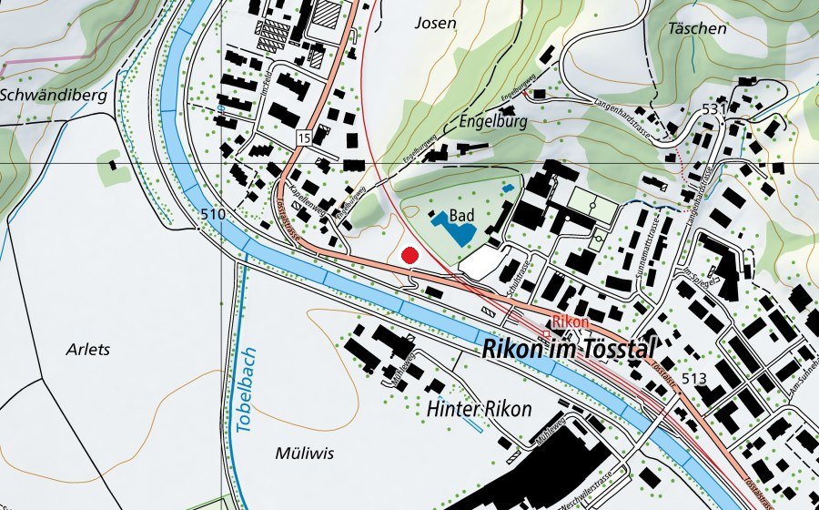 Mappa con la posizione di Schulhaus Tösstalstrasse (Scuola)