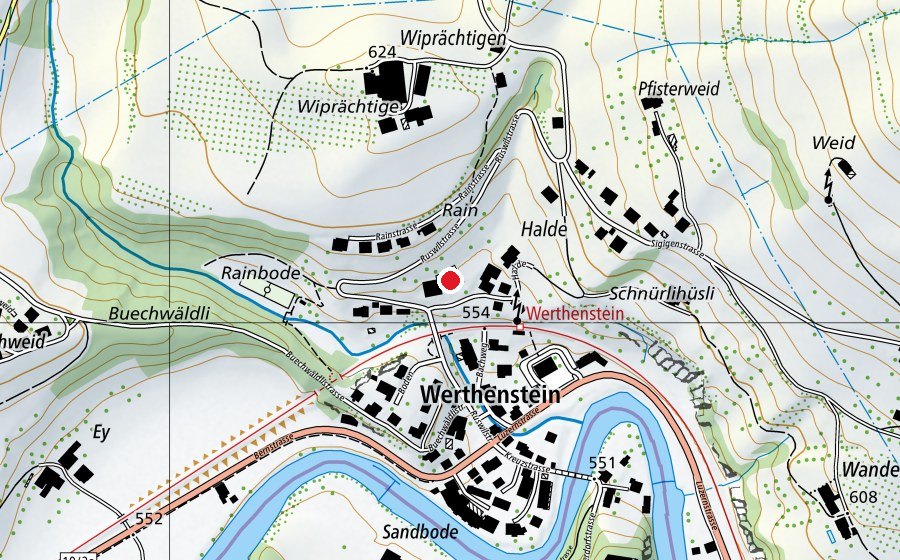 Mappa con la posizione di Schulhaus Unterdorf (Scuola)