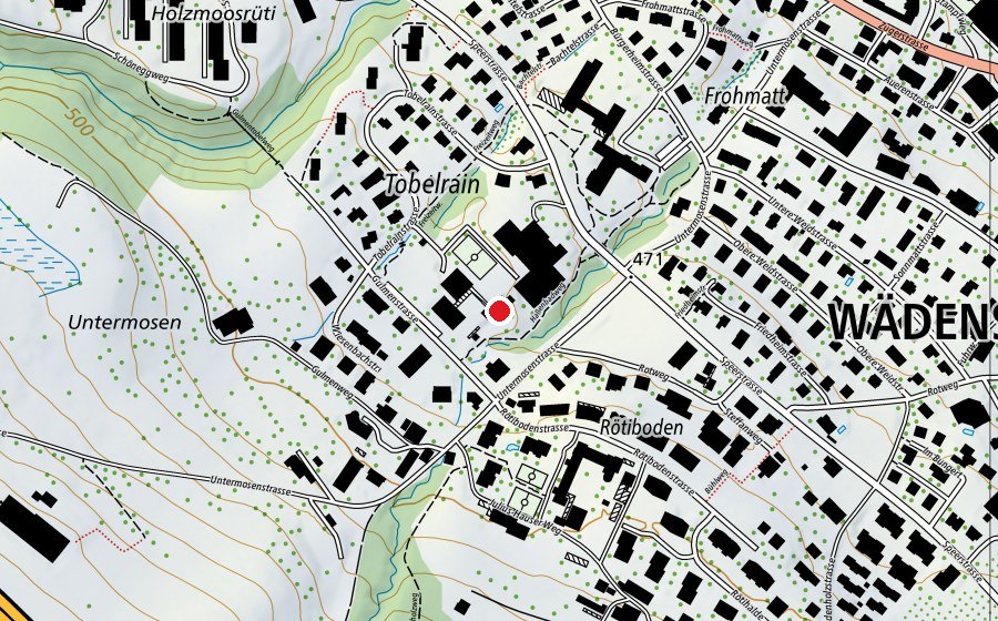 Mappa con la posizione di Schulhaus Untermosen (Scuola)