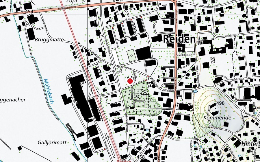 Mappa con la posizione di Schulhaus Walke (Scuola)