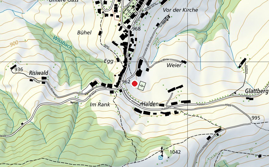 Mappa con la posizione di Schulhaus Weiher (Scuola)