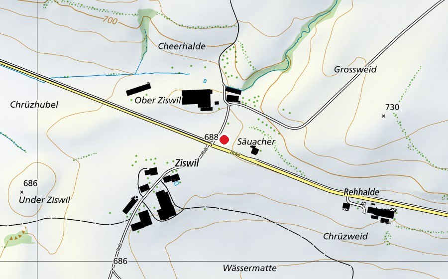 Mappa con la posizione di Schulhaus Ziswil (Scuola)