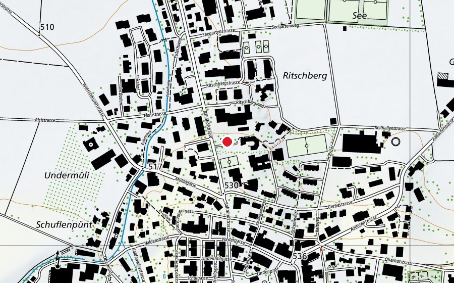 Karte mit dem Standort von Schulheim Elgg (Schule)