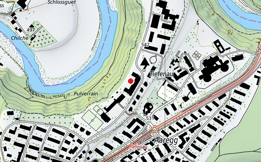 Map showing the location of Schulheim Rossfeld (School)