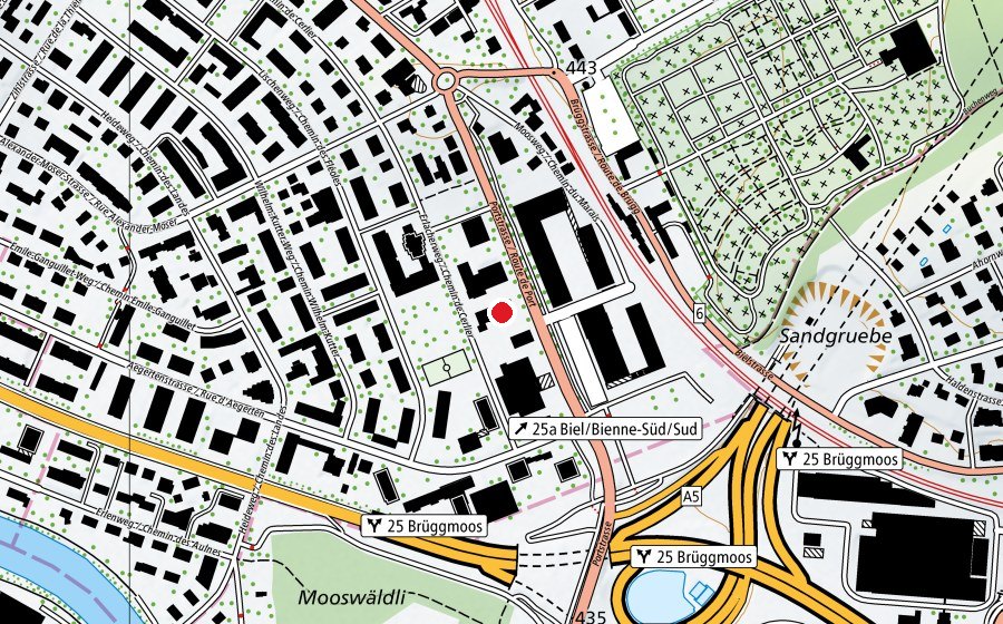 Mappa con la posizione di Schulkooperative Biel (Scuola)