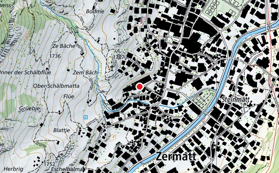 Carte indiquant l’emplacement de Schulsozialarbeit Inneres Mattertal (École)