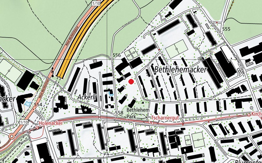 Carte indiquant l’emplacement de Schulstandort Bethlehemacker (École)