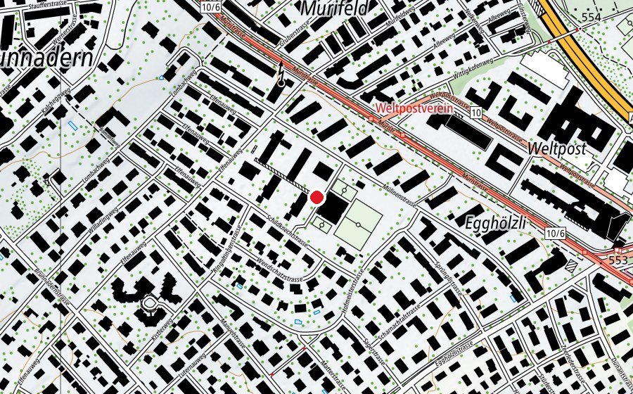 Map showing the location of Schulstandort Manuel (School)