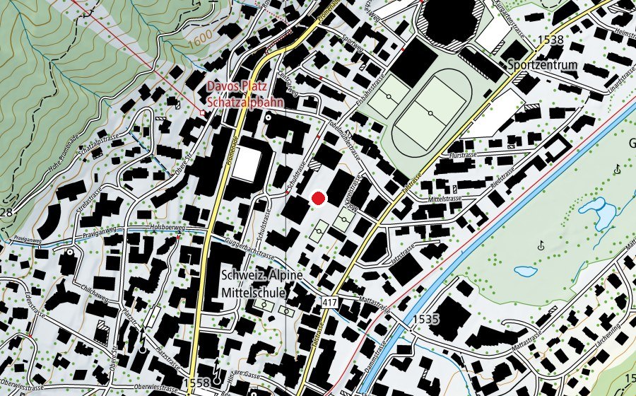 Mappa con la posizione di Schulzentrum Davos Platz (Scuola)