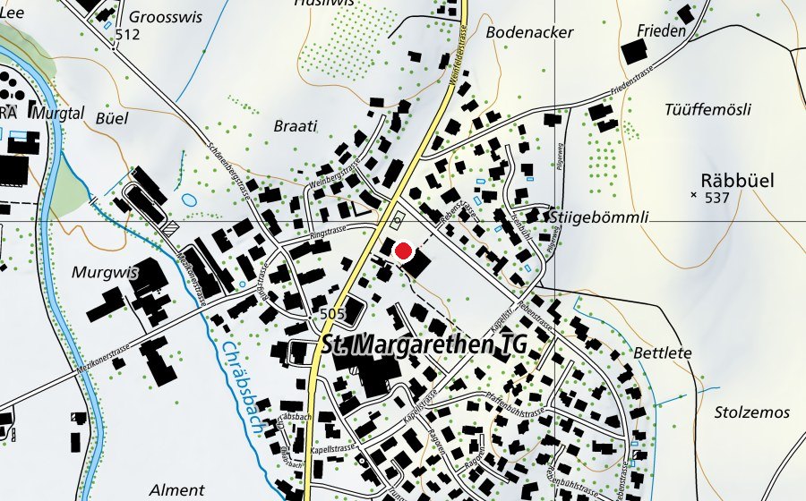 Map showing the location of Schulzentrum Kastanienhof (School)