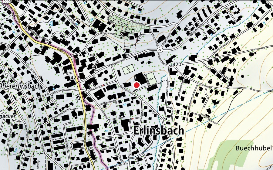 Mappa con la posizione di Schulzentrum Kretz (Scuola)