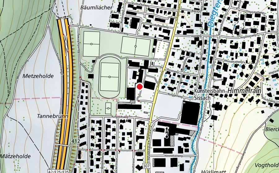 Karte mit dem Standort von Schulzentrum Tannenbrunn (Schule)