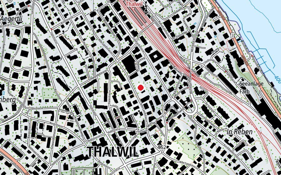 Map showing the location of Schwandel (School)