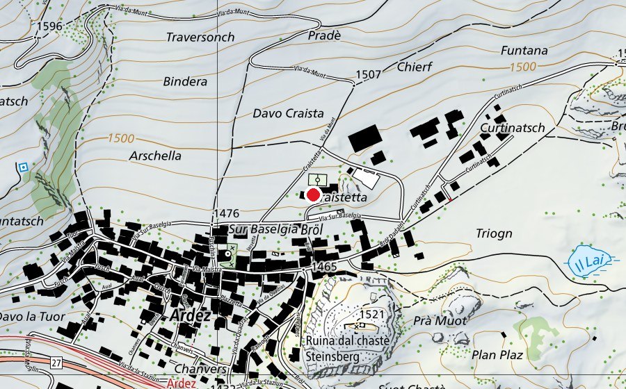 Mappa con la posizione di Scoula Ardez (Scuola)