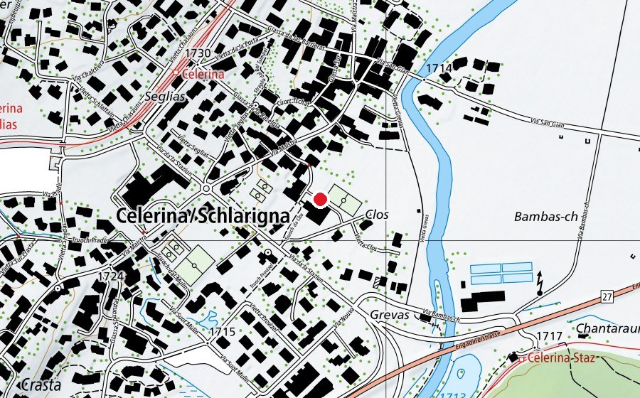Carte indiquant l’emplacement de Scoula primara (École)