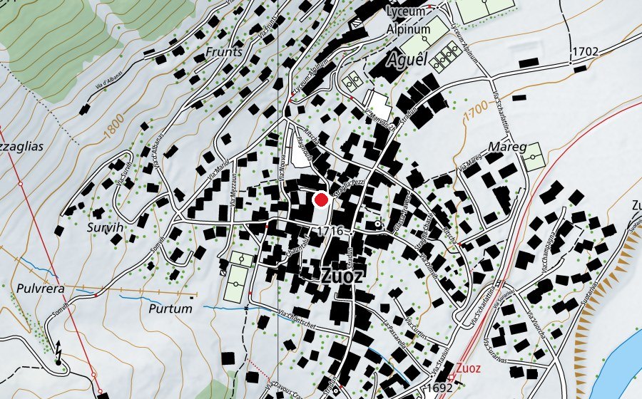 Map showing the location of Scoula primara (School)