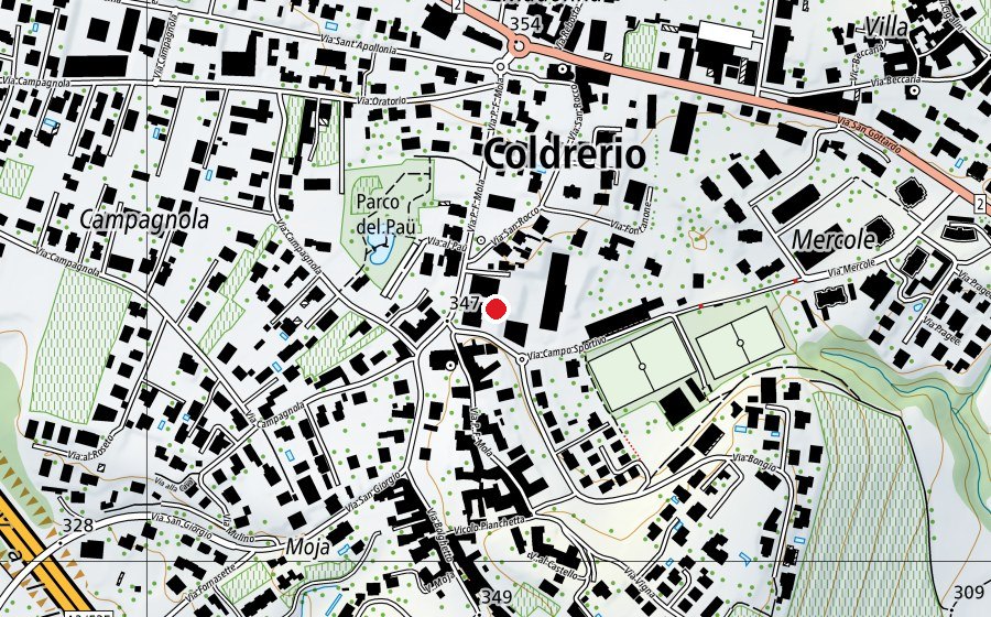 Map showing the location of Scuola elementare (School)