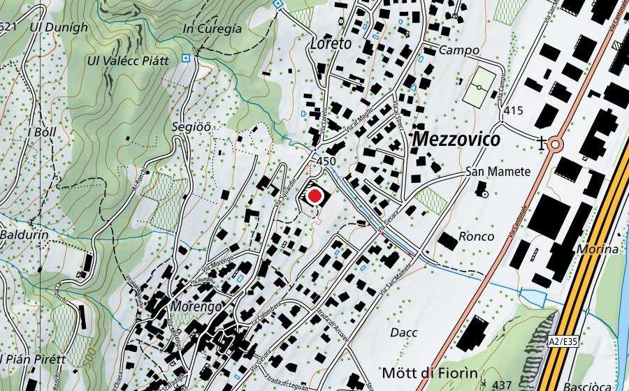 Mappa con la posizione di Scuola elementare (Scuola)