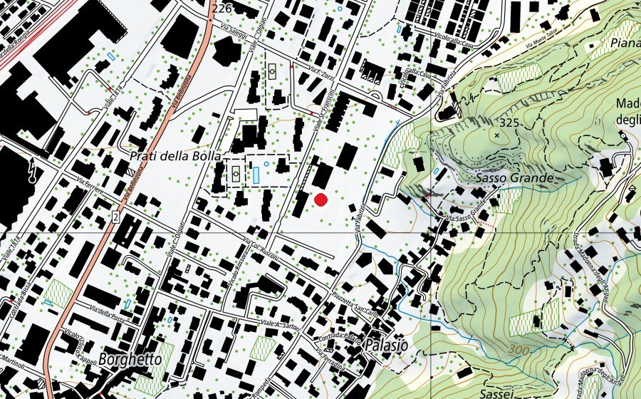 Carte indiquant l’emplacement de Scuola Elementare Palasio (École)