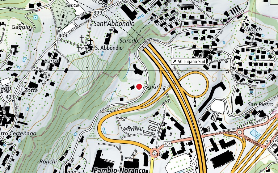 Mappa con la posizione di Scuola Elemtare Noranco (Scuola)