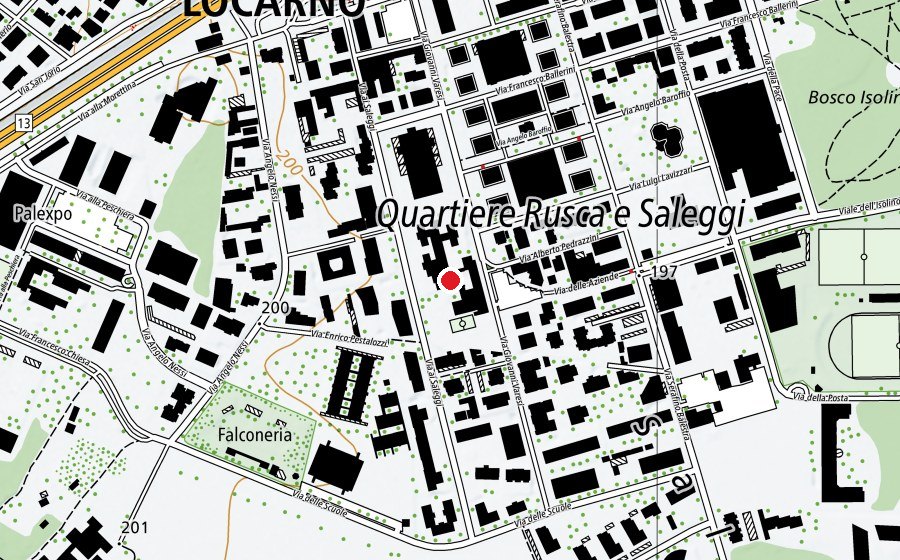 Carte indiquant l’emplacement de Scuola Media 1 Saleggi (École)