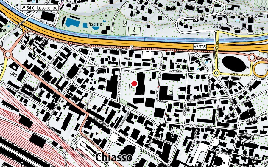 Map showing the location of Scuola Media e Scuola Elementare (School)