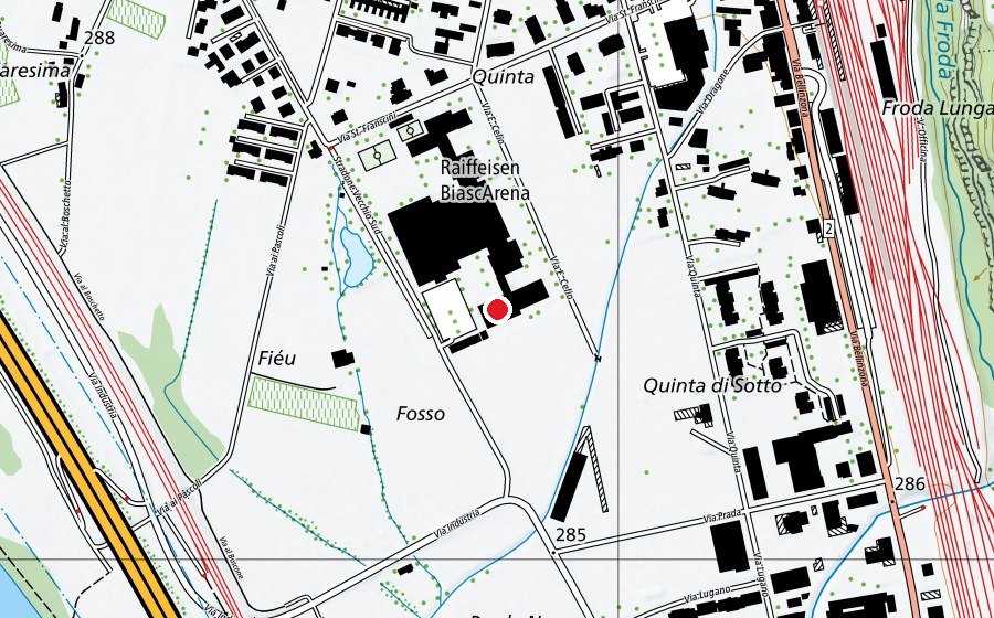Carte indiquant l’emplacement de Scuola professionale artigianale e industriale (SPAI) (École)